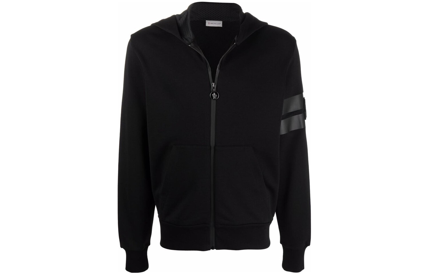 

Толстовка с капюшоном на молнии с логотипом Moncler, черный