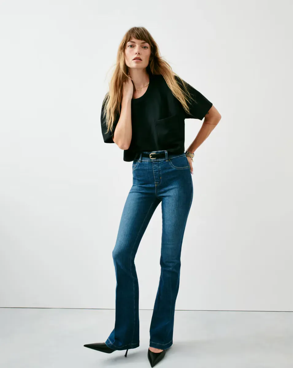 

Джинсы скинни с завышенной талией Spanx, синий