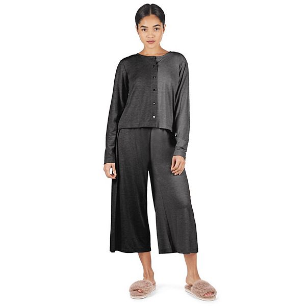 

Женский комплект: рубашка на пуговицах и капри в цветном блоке Memoi, Black Charcoal