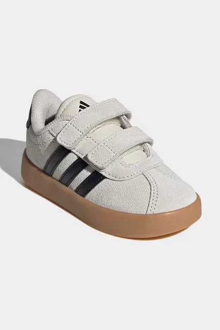 Кроссовки детские VL Court 3.0 Adidas, бежевый — фото 2