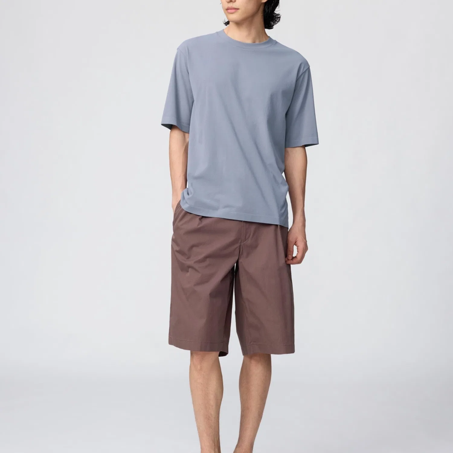 Футболка хлопковая UNIQLO U Collection унисекс розовая/голубая — фото 4