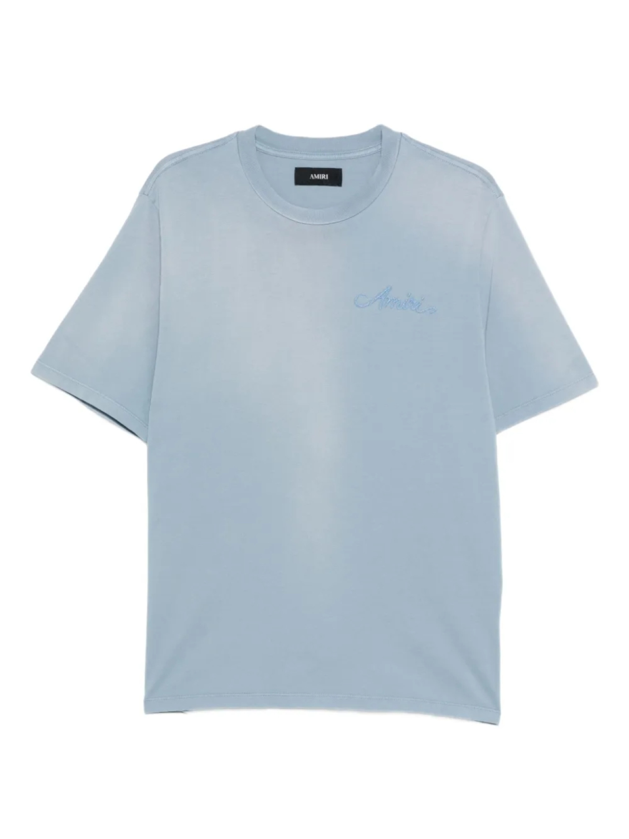 

Футболка из хлопка с вышивкой AMIRI, синий