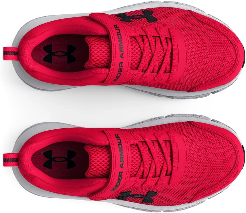 Детские кроссовки Under Armour Assert 10 с альтернативной застежкой, красный/черный — фото 4