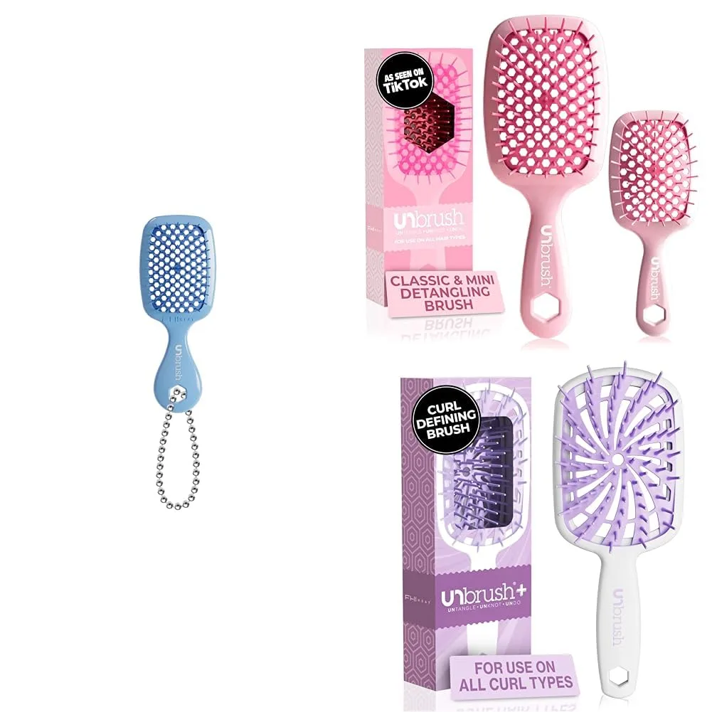 Набор термощеток FHI Heat UNbrush Brush Bundle - оригинальная, мини и увеличенная версии для распутывания влажных и сухих волос.