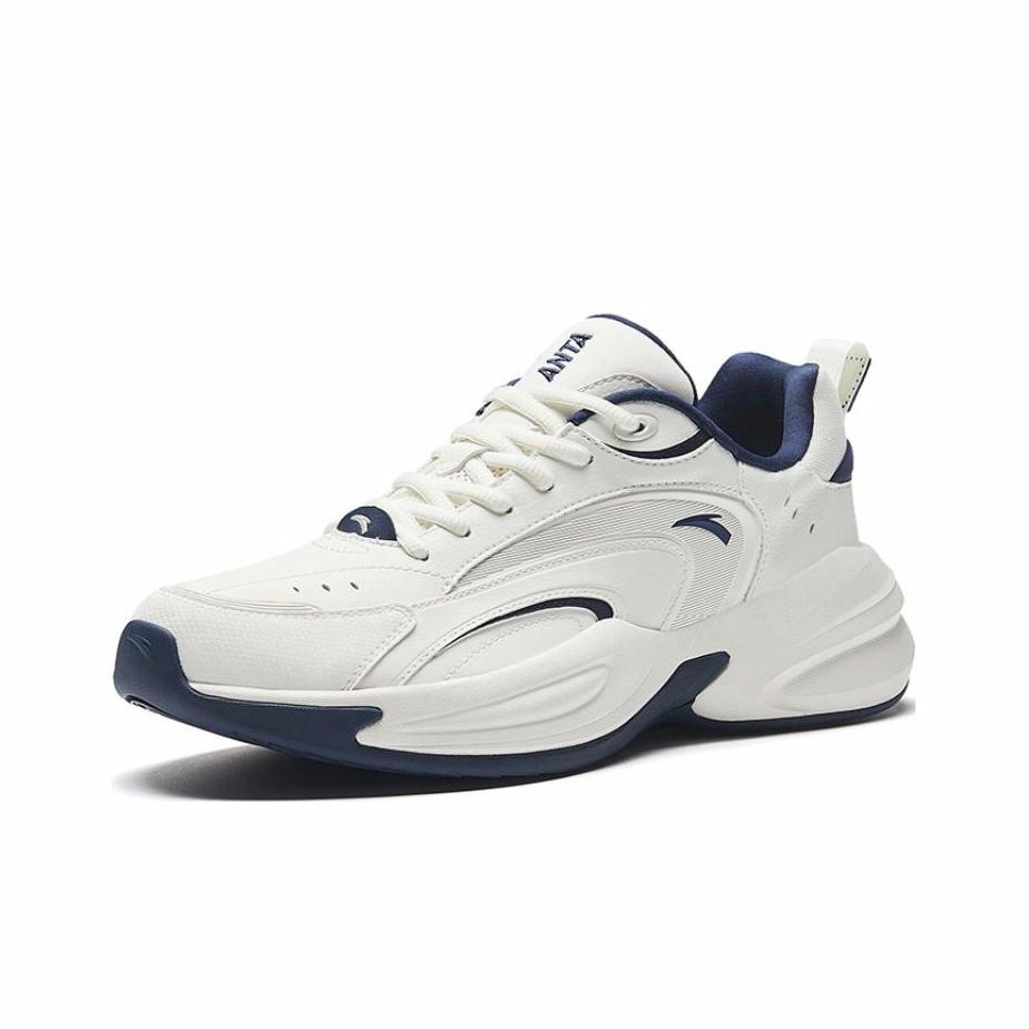 ANTA Кроссовки ACE Slip Resistant, Abrasion Resistant, Lightweight Low top Chunky мужские белые темно-синие — фото 4