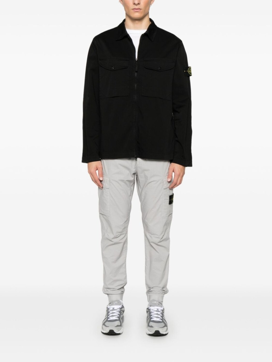 Stone Island спортивные брюки с нашивкой Compass, серый — фото 2