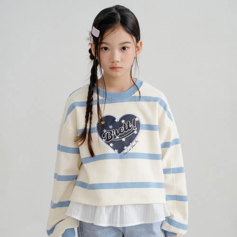Детский свитшот Heart Star Campus синий от Brettailor