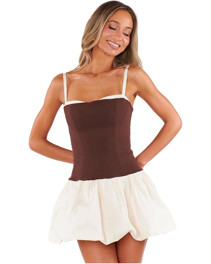 

Платье Show Me Your Mumu Tiffany Skort Dress, цвет Chocolate/Cream