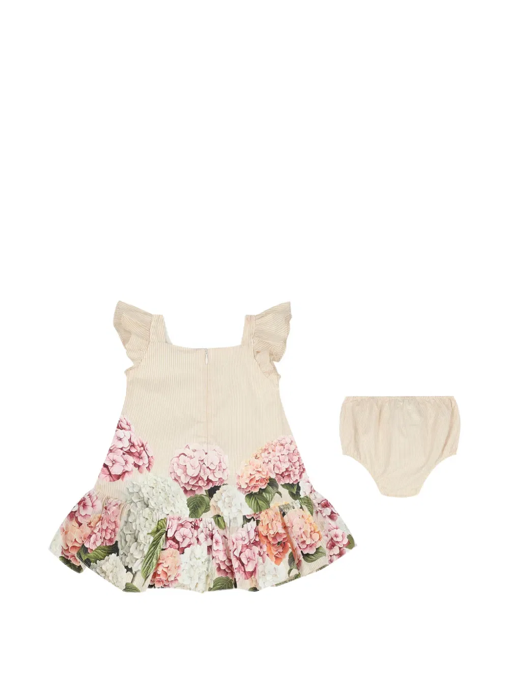 Комплект из платья и платья с цветочным принтом Dolce & Gabbana Kids, нейтральный — фото 2