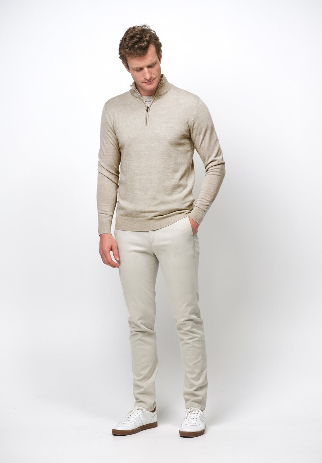 

Джемпер 1/2 ZIP PROFUOMO, бежевый
