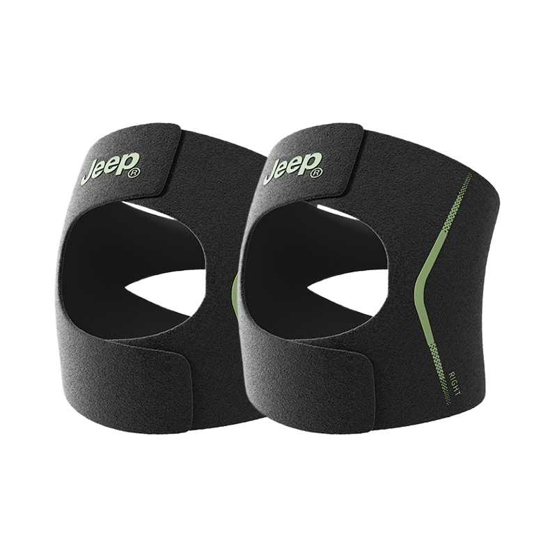 

Наколенники для фитнеса, хайкинга, альпинизма, баскетбола, бадминтона, бега и велоспорта Unisex Jeep, ink черный 2 pack[left+right]