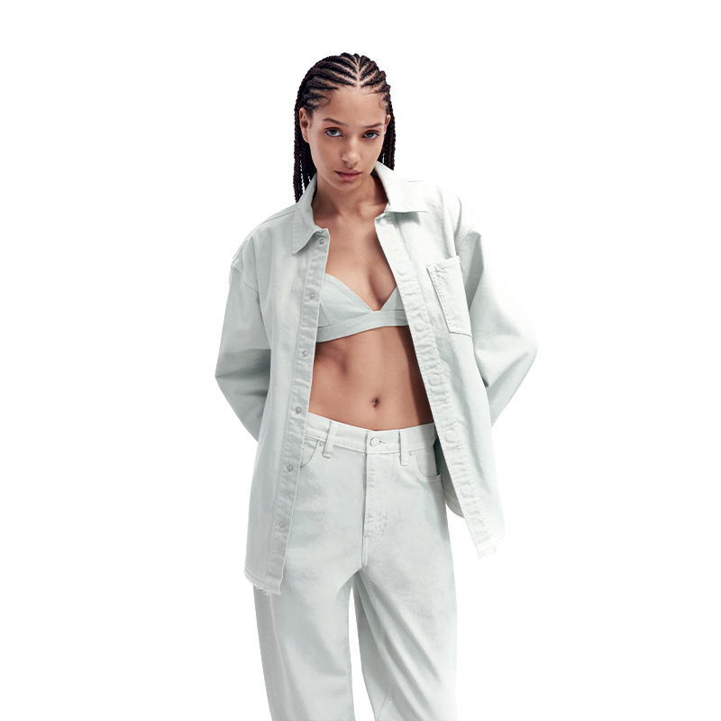 Футболка JENNIE Series женская светло-изумрудно-зеленая Calvin Klein — фото 4