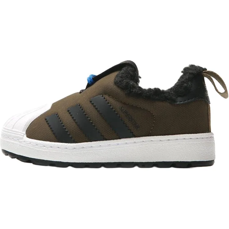 Adidas Originals Кроссовки Superstar Winter 360 Fabric Abrasion Resistant Low top для малышей, оливковый