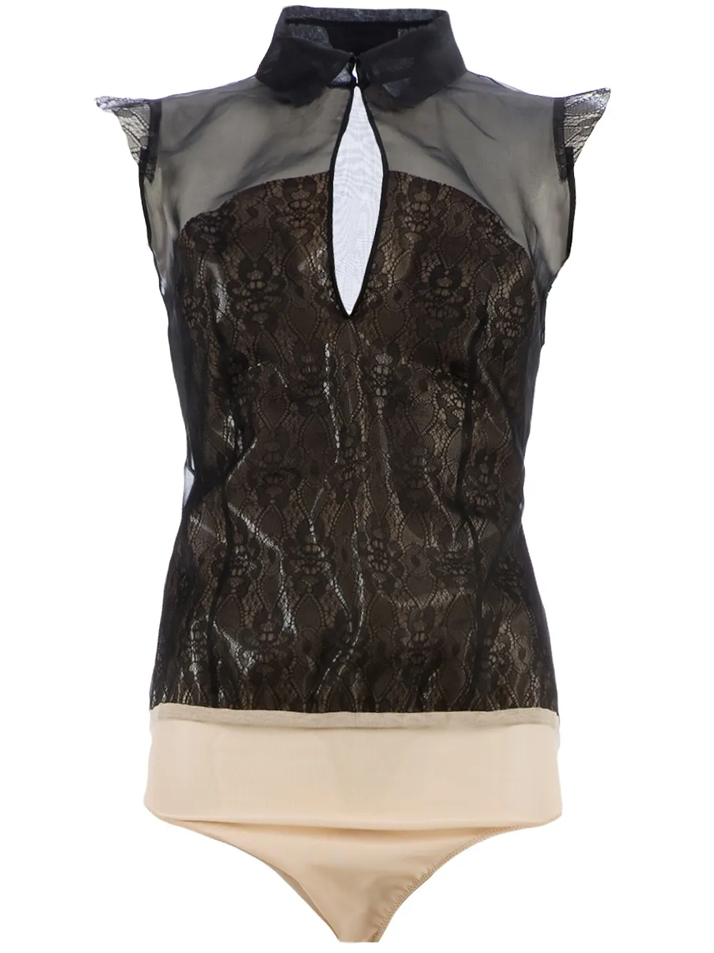 

Прозрачная кружевная блузка Cristiano Burani, черный