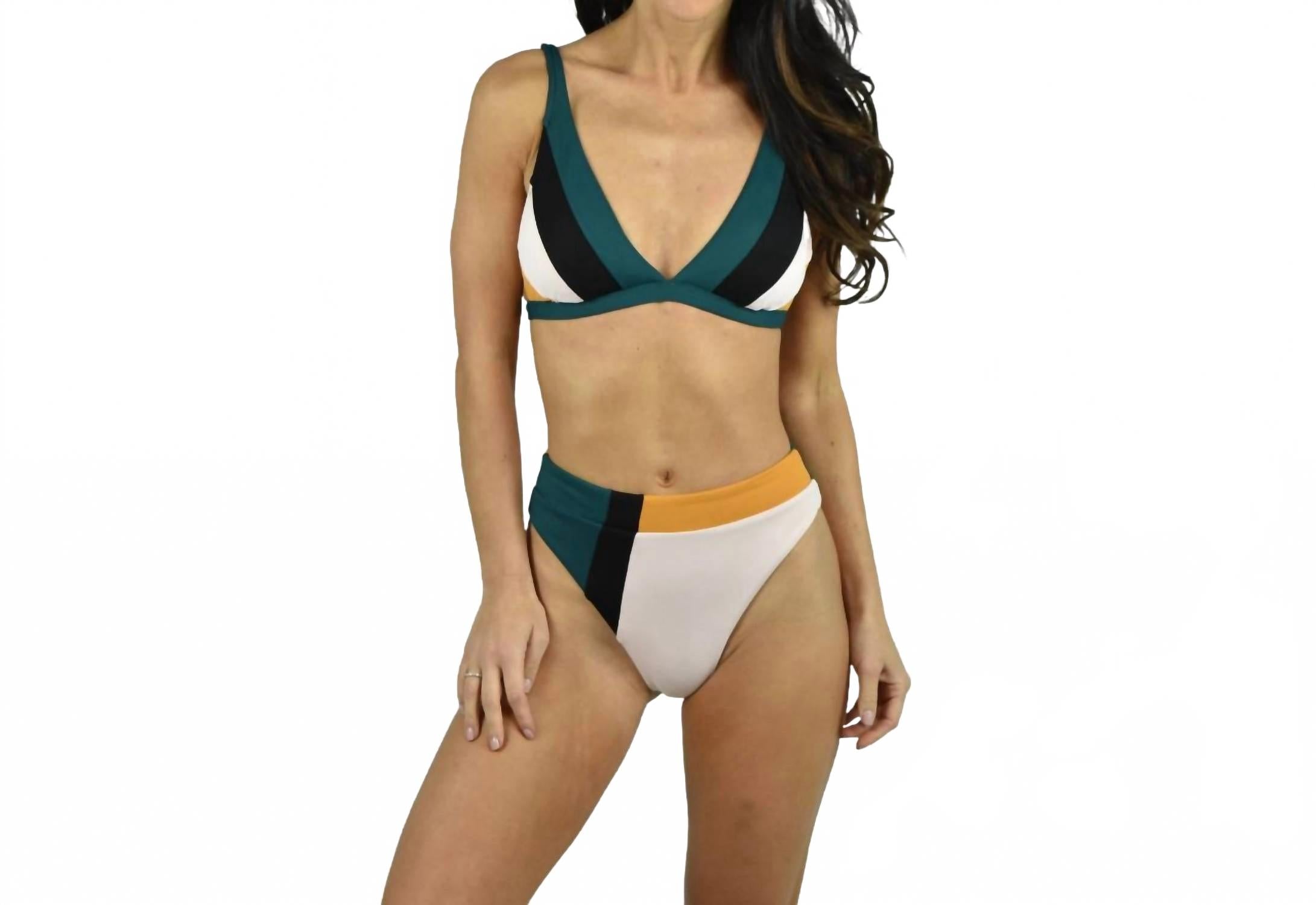 

Мультифункциональный длинный топ-бикини Tri в цветовом блоке Aralia Seafolly