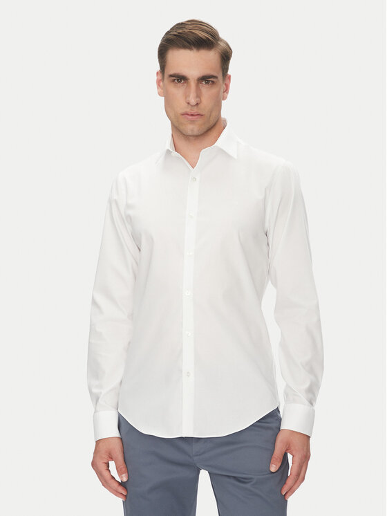

Рубашка облегающего кроя LV019EU017 Calvin Klein, белый