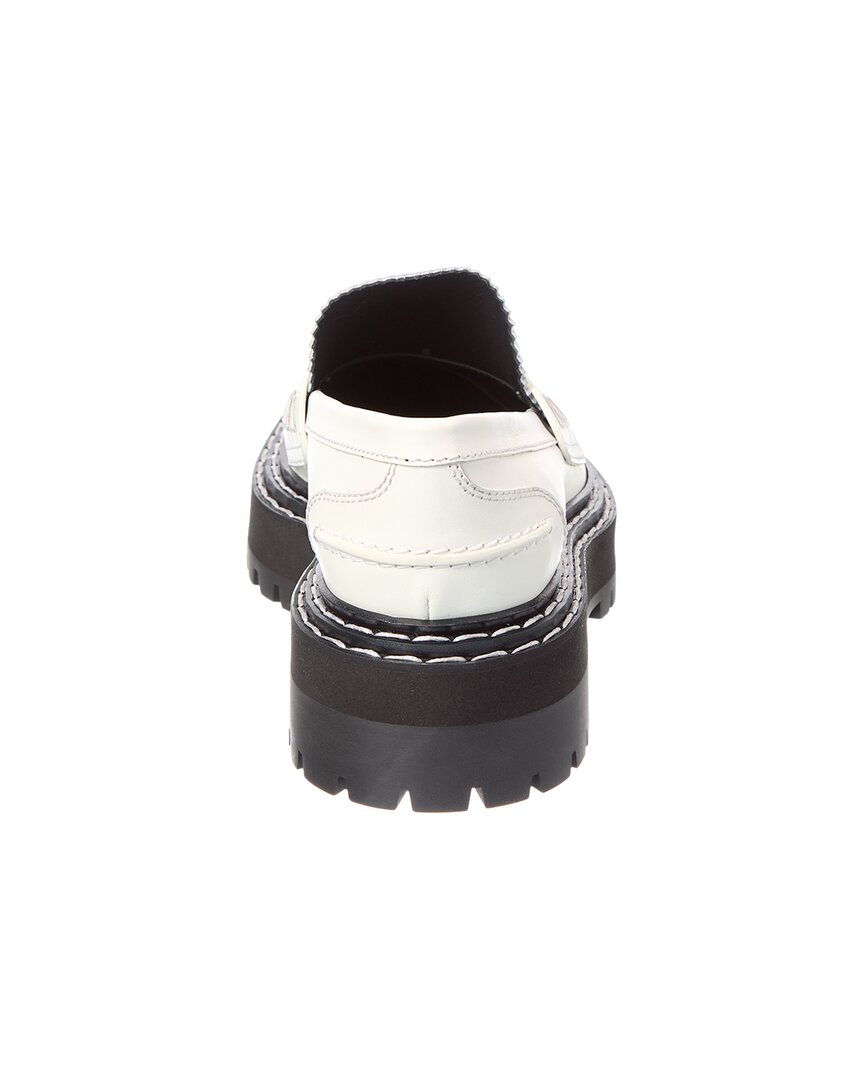 Кожаные лоферы на платформе Proenza Schouler, белый — фото 3