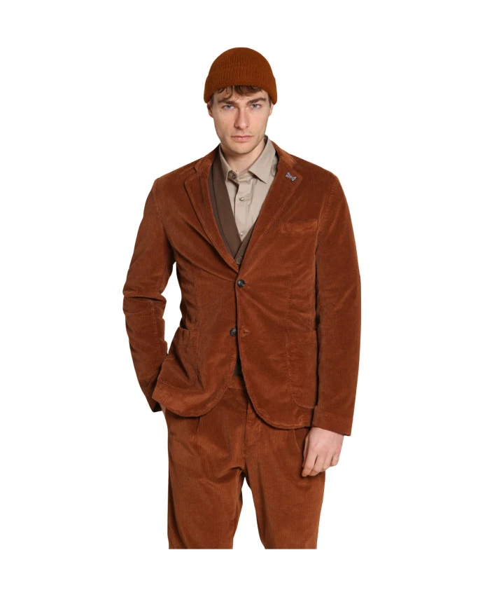 

Мужской вельветовый пиджак каштанового цвета Mason'S, коричневый