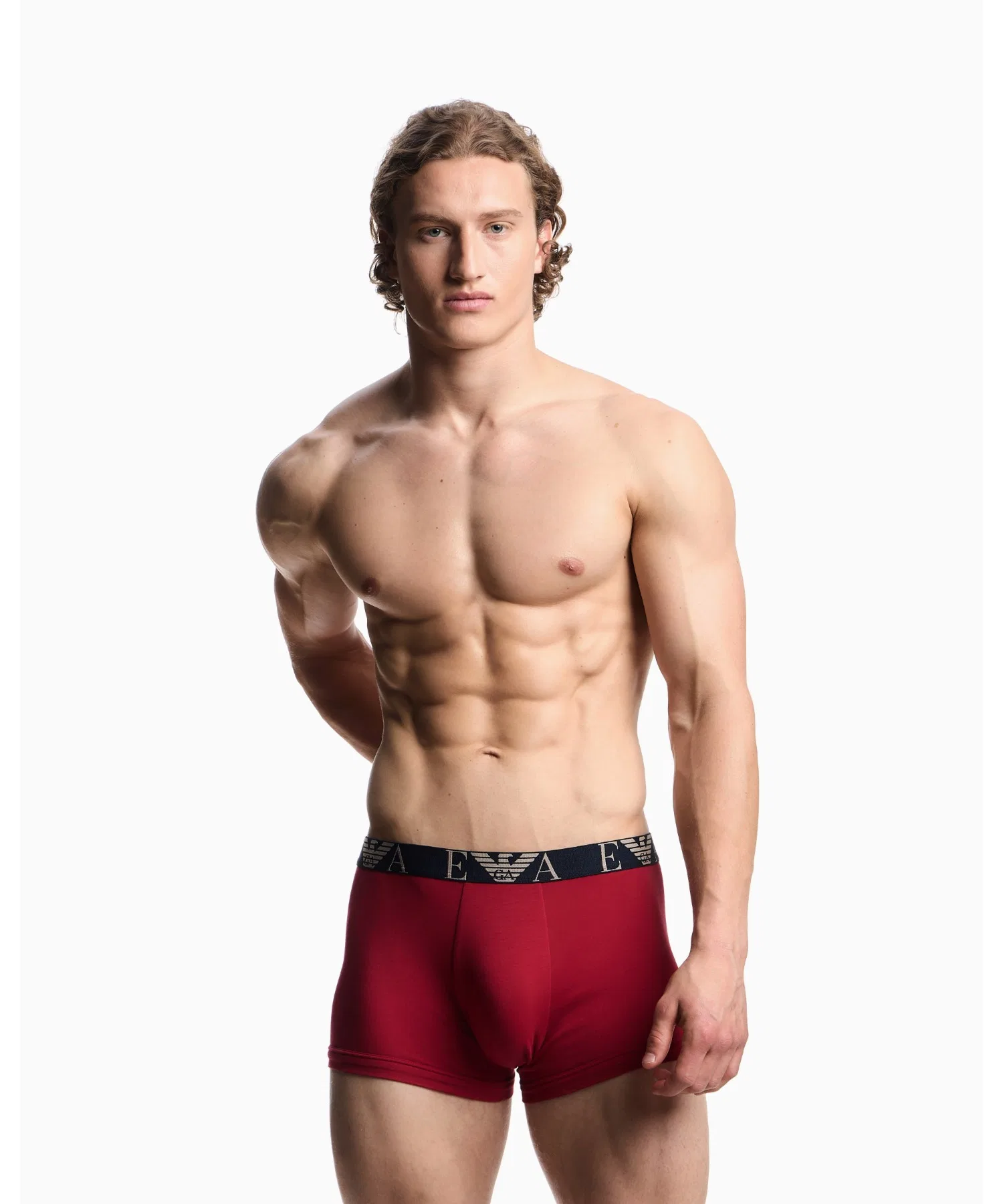 <Эксклюзивно онлайн> [Emporio Armani] Боксерские шорты, комплект из 3 штук, с поясом с логотипом — фото 2