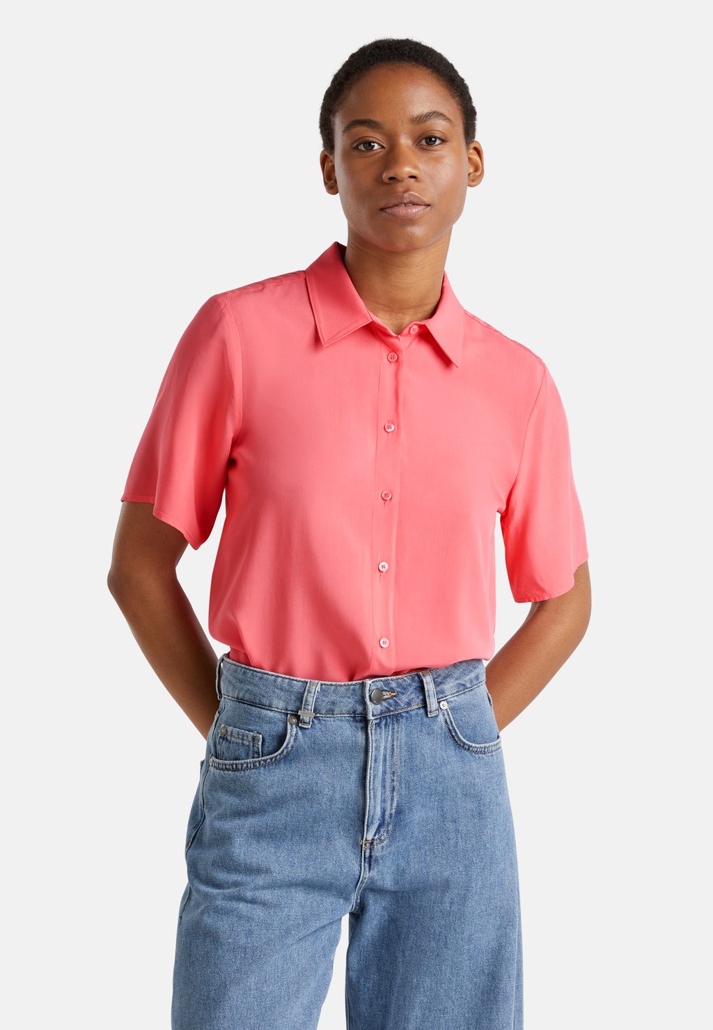 

Блузка на пуговицах United Colors of Benetton, розовый