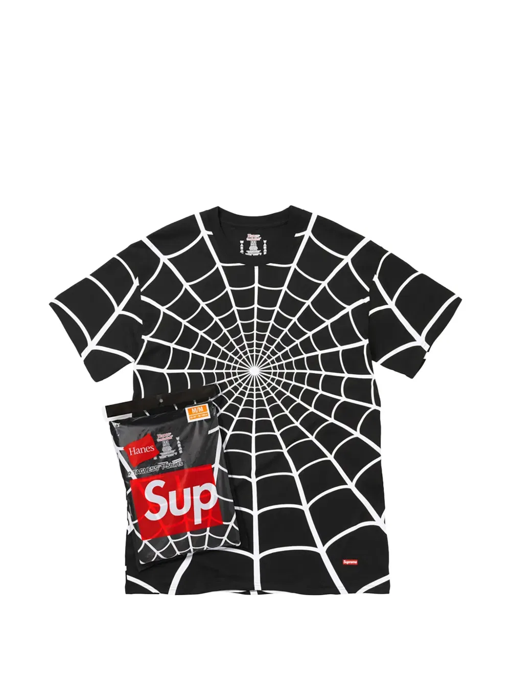 Футболки X Hanes Spider-Man без этикеток (комплект из двух штук) Supreme, черный