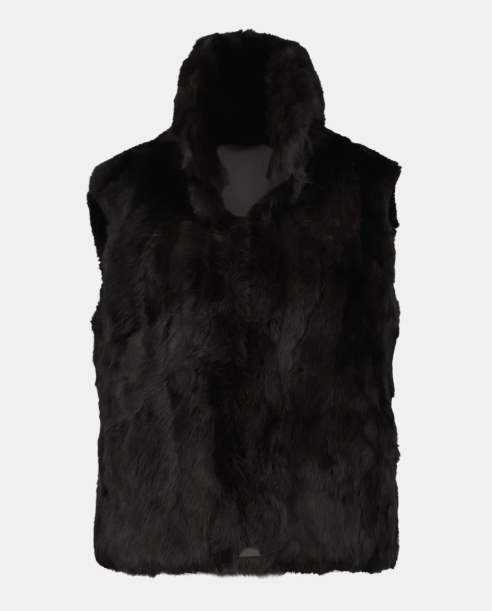 

Двусторонний короткий жилет с мехом Latouche, коричневый