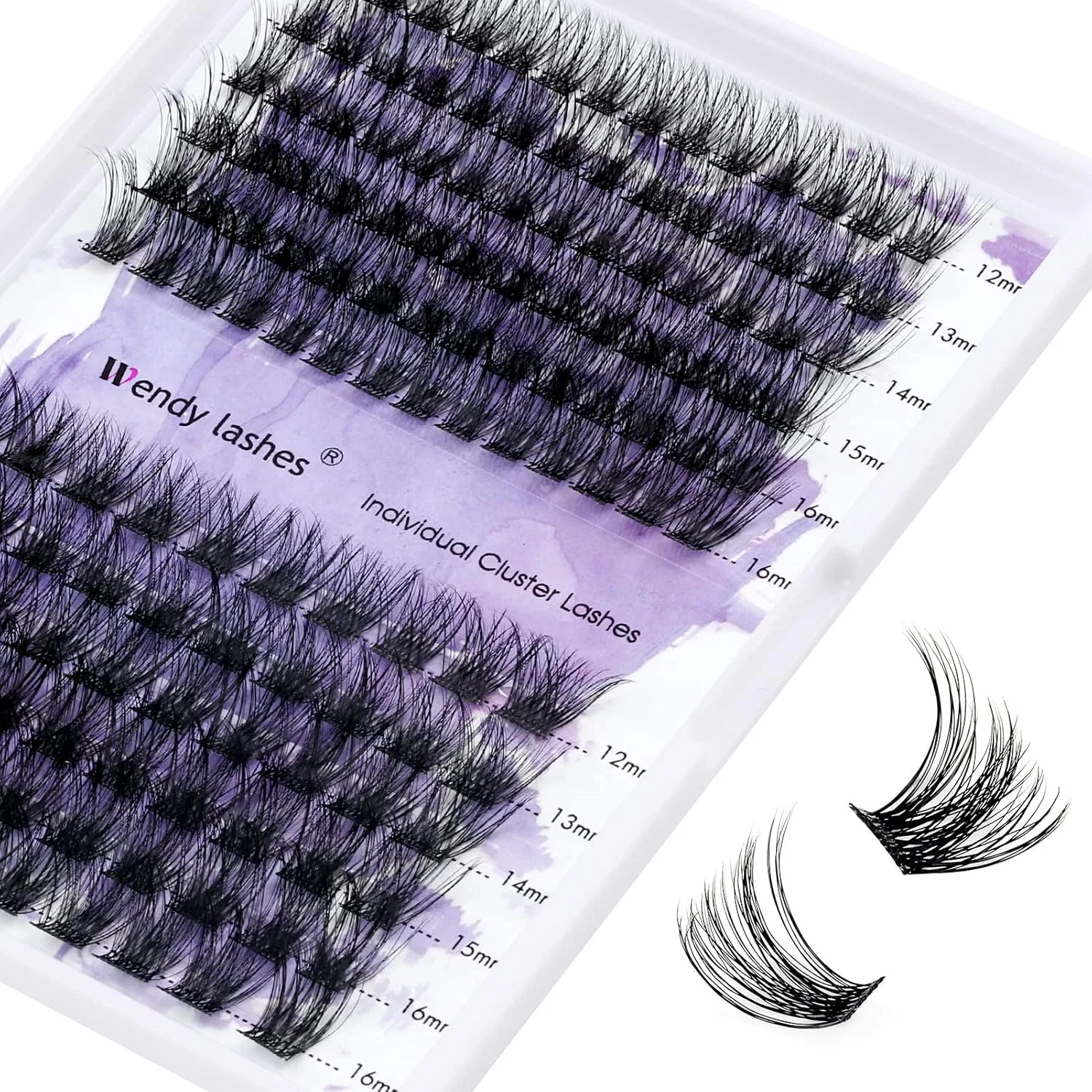 Накладные ресницы C3+C9-D-MIX1216 для DIY-наращивания, 12-16 мм Wendy Lashes