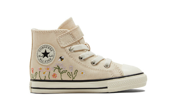 Кроссовки chuck taylor all star easy-on high 'embroidered floral print - natural ivory' Converse, бежевый — фото 2
