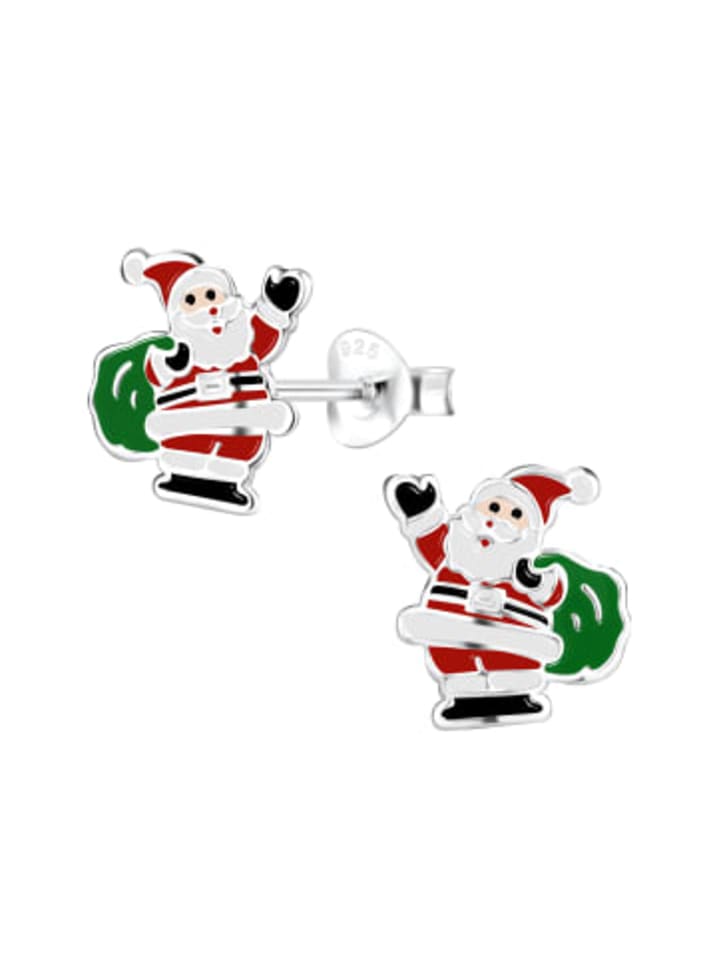 

Alexander York Детские серьги-гвоздики с изображением Санта-Клауса в подарочном мешочке, серебро 925 пробы, набор из 2 штук
