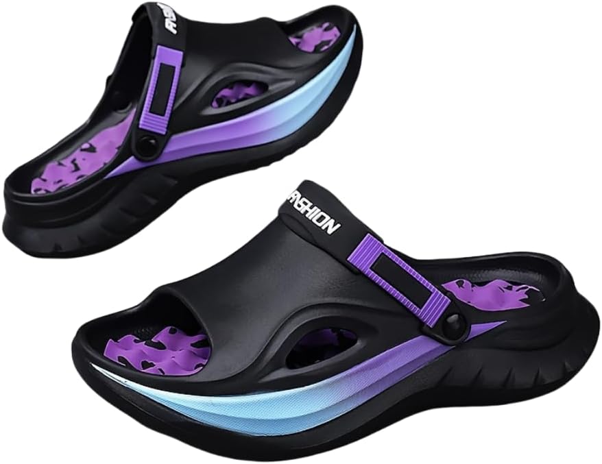 

Мужские сабо-тапочки, легкий материал EVA, дышащая мягкая подошва, повседневные сандалии для дома и улицы Hhhchpm, пурпурный