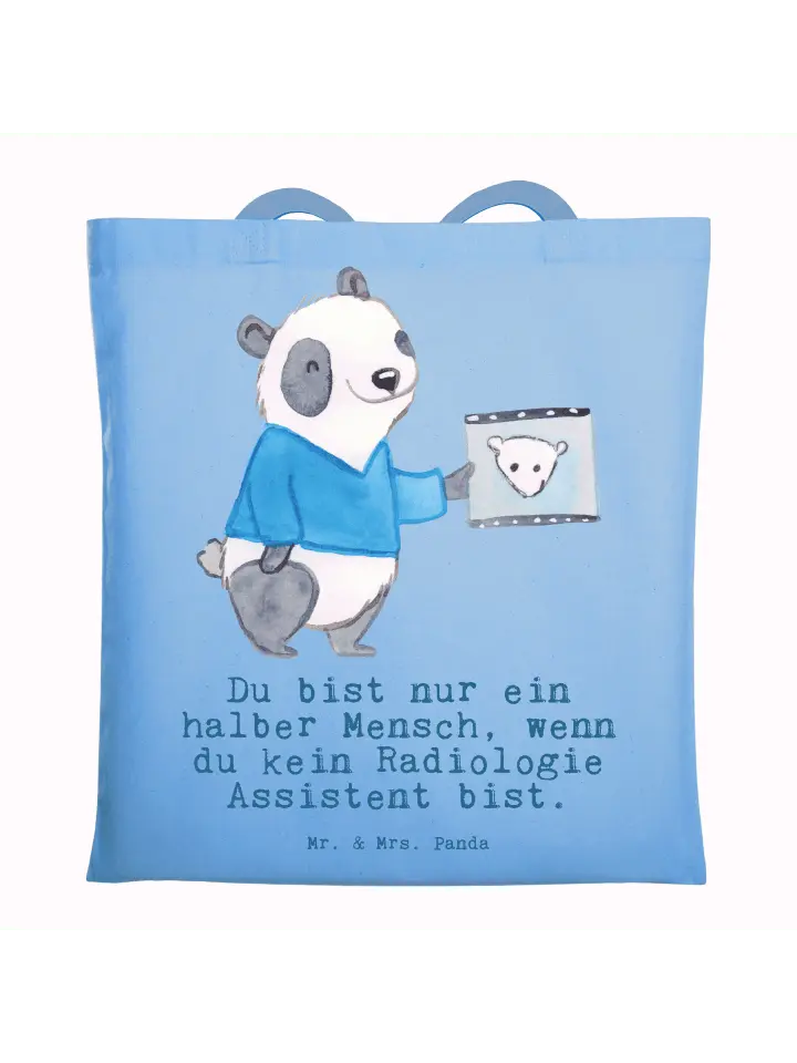 

Сумка для переноски Mr & Mrs Panda Radiologie Assistent Herz, небесно-синий