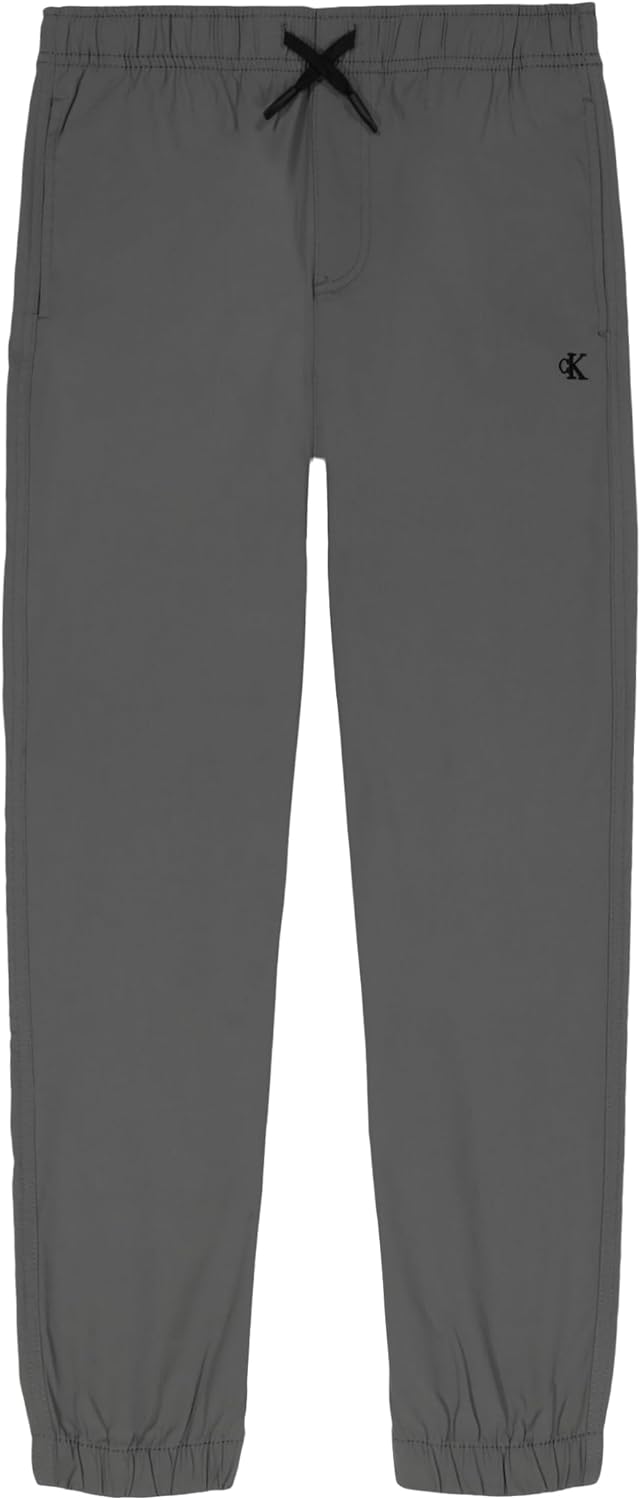

Спортивные брюки Calvin Klein Boys из эластичного твила с застежкой на шнурок, Dark Grey
