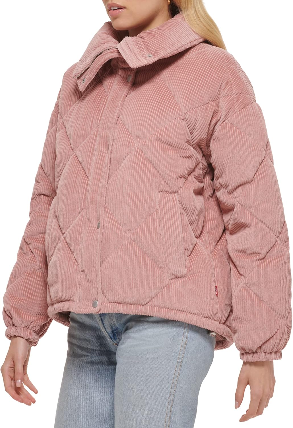 Женская куртка Levi's из стеганого вельвета, розовый — фото 4