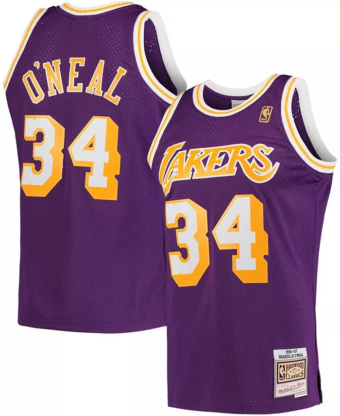 

Мужская баскетбольная майка Los Angeles Lakers Hardwood Classics в стиле Swingman Shaquille O'Neal, фиолетовая Mitchell & Ness