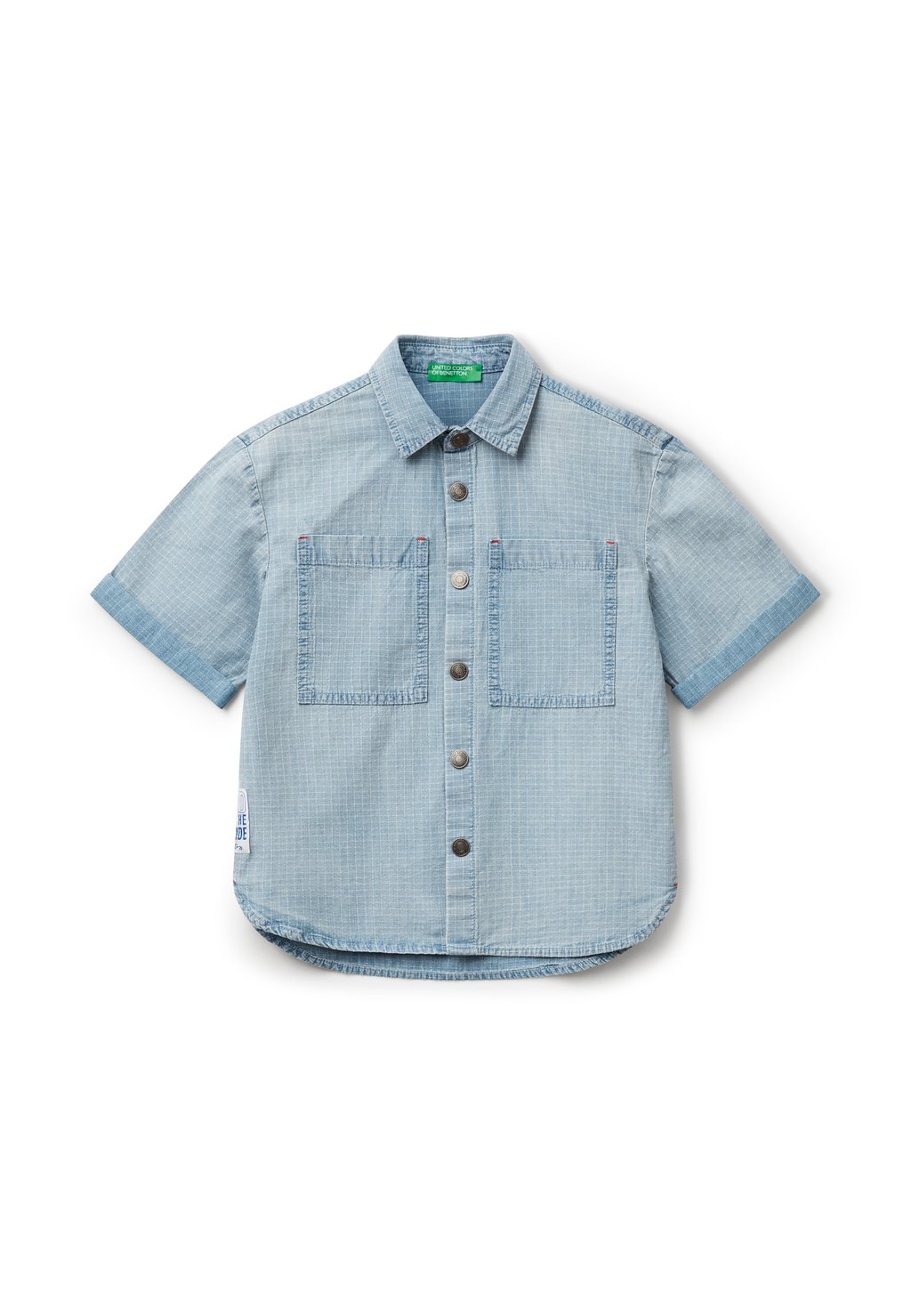 

Рубашка CHECK WITH POCKETS United Colors of Benetton, синий