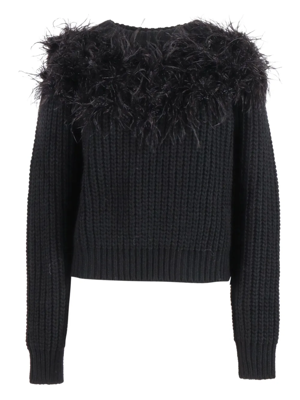 

Рифленый свитер с перьевым декором Shirtaporter, черный