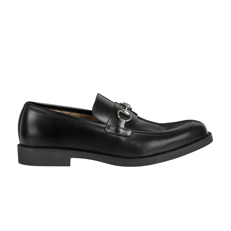 

Кроссовки Gucci Rubber Sole Tempe Horsebit Loafer 'Black', черный