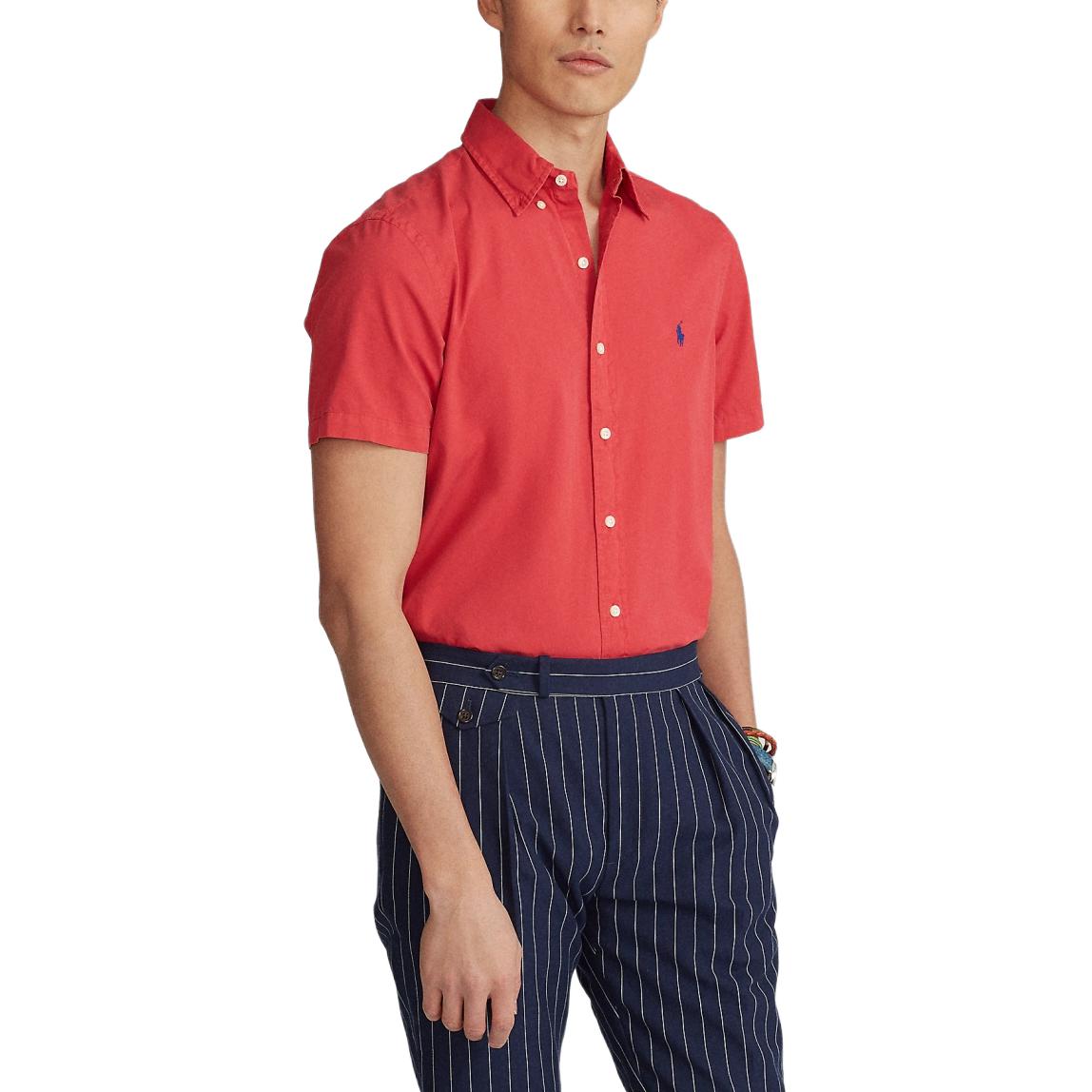 Рубашка SS24 мужская Polo Ralph Lauren, красный — фото 4