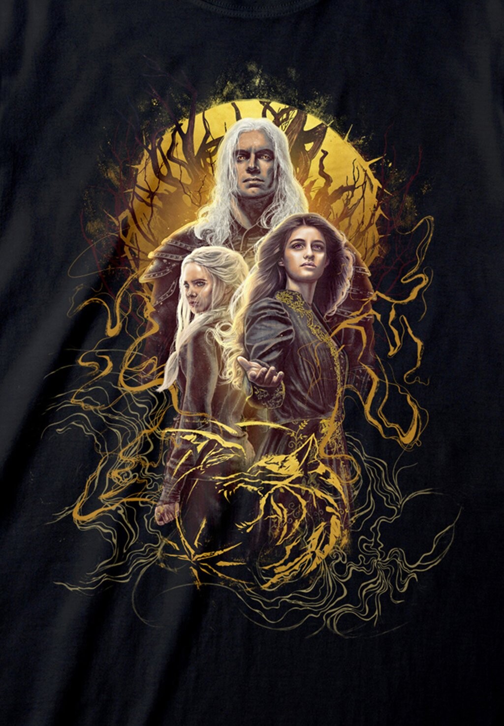 

Футболка с принтом WITCHER TRIO POSTER Henry Tiger, черный