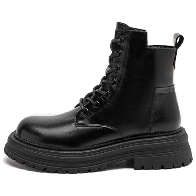 Ботинки женские Agsdon Martin Boot на шнуровке, черный