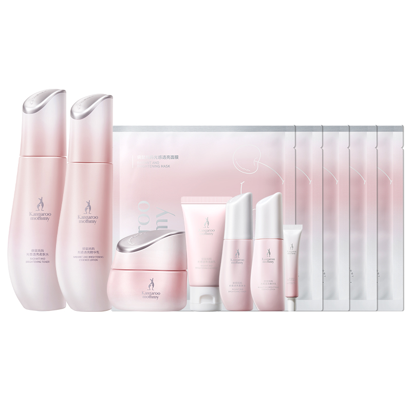 

Набор для ухода за кожей, улучшающий ночную усталость, увлажняющий и осветляющий Kangaroo Mommy, [Advanced ening]Toner+Lotion+Cream Set of 3