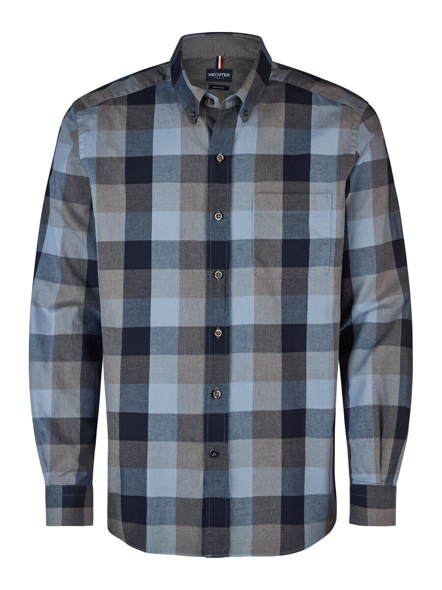 

Клетчатая рубашка HECHTER PARIS Regular fit Button Up Shirt, синий