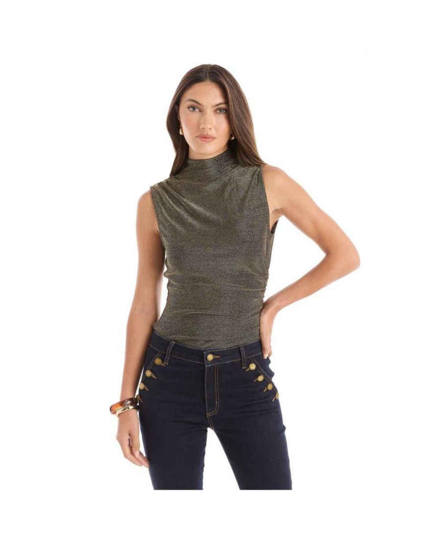 

Женская майка Mia Shimmer Tank - золотистого цвета The Noli Shop, Gold