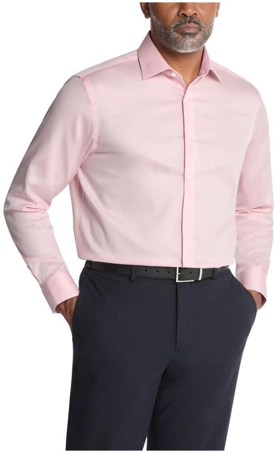 

Мужская рубашка Calvin Klein, не требующая глажки, эластичная, стандартного кроя, однотонная, Coral Reef