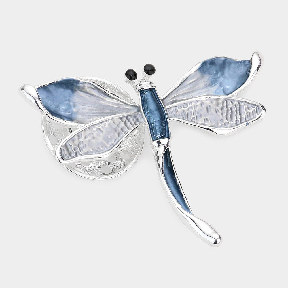 

Магнитная брошь «Стрекоза» из цветного металла Fashnzfab, синий