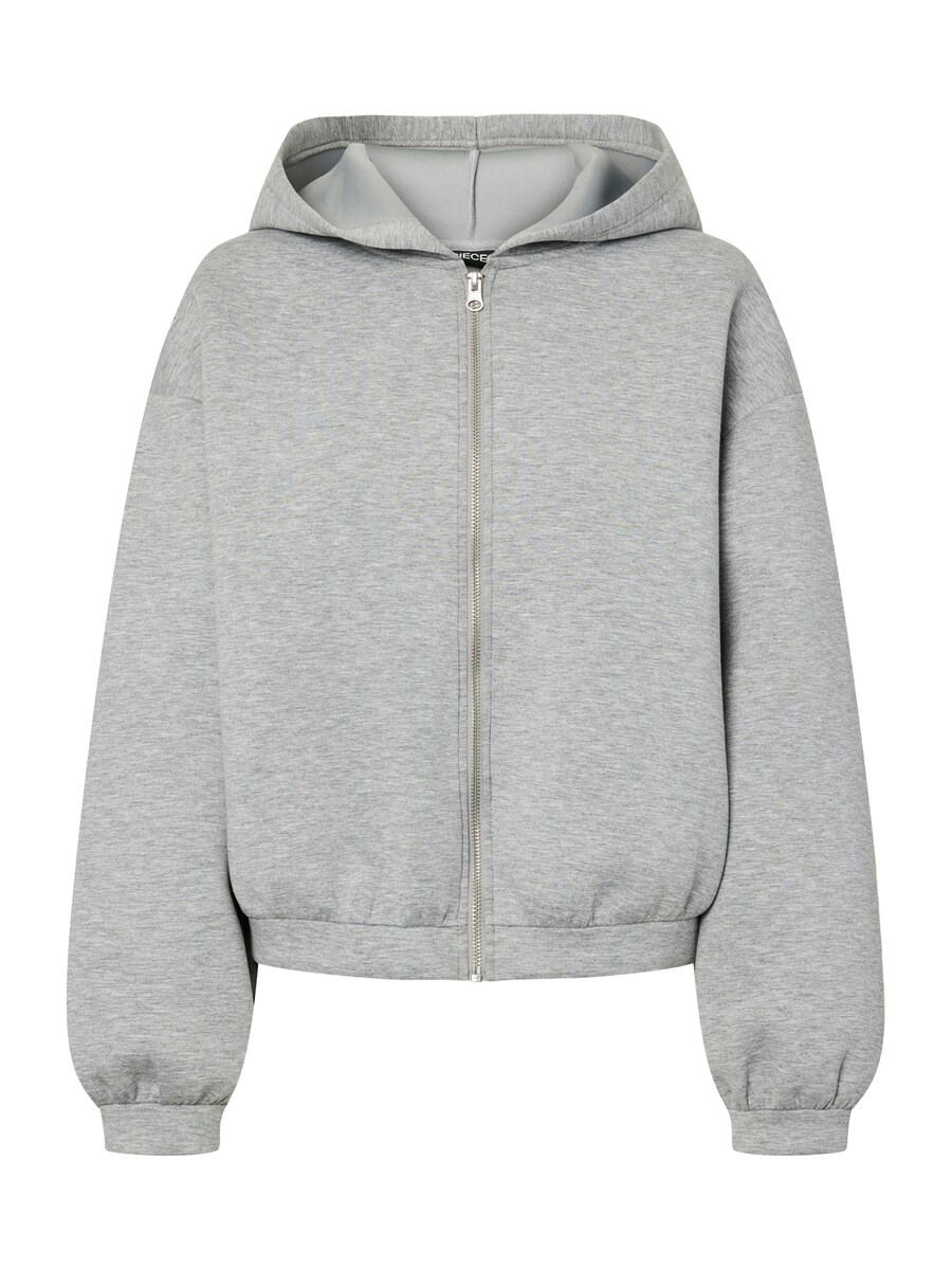 

Толстовка с капюшоном на молнии PIECES BUCUBA, светло-серый