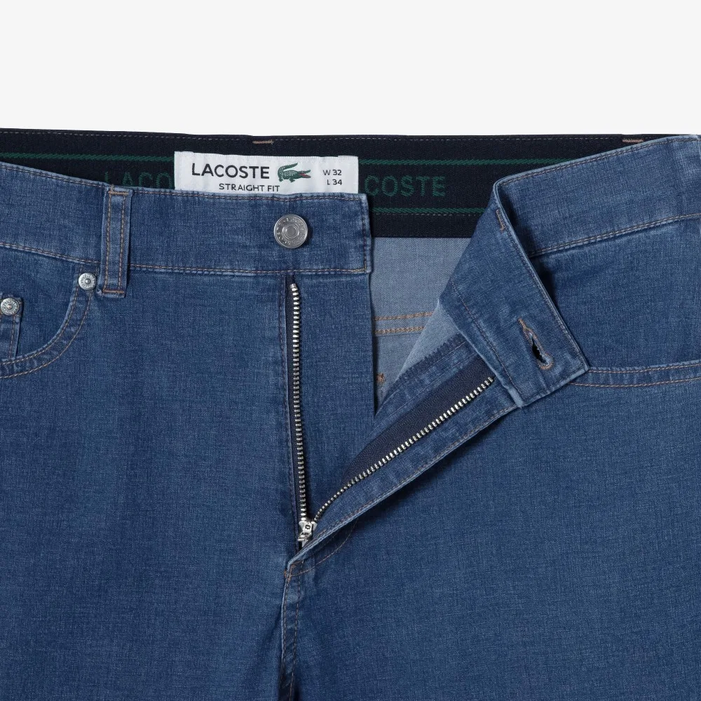 Мужские летние джинсы Lacoste Summer Denim Like светло-голубые — фото 2