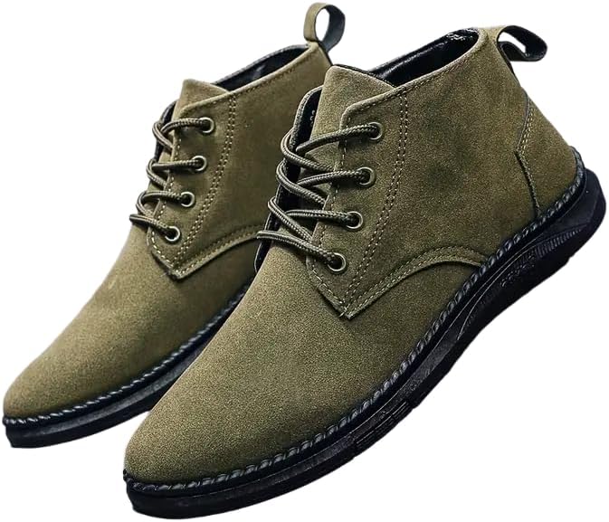 

Мужские повседневные модные ботинки Clolinde однотонного цвета на шнуровке, зеленый