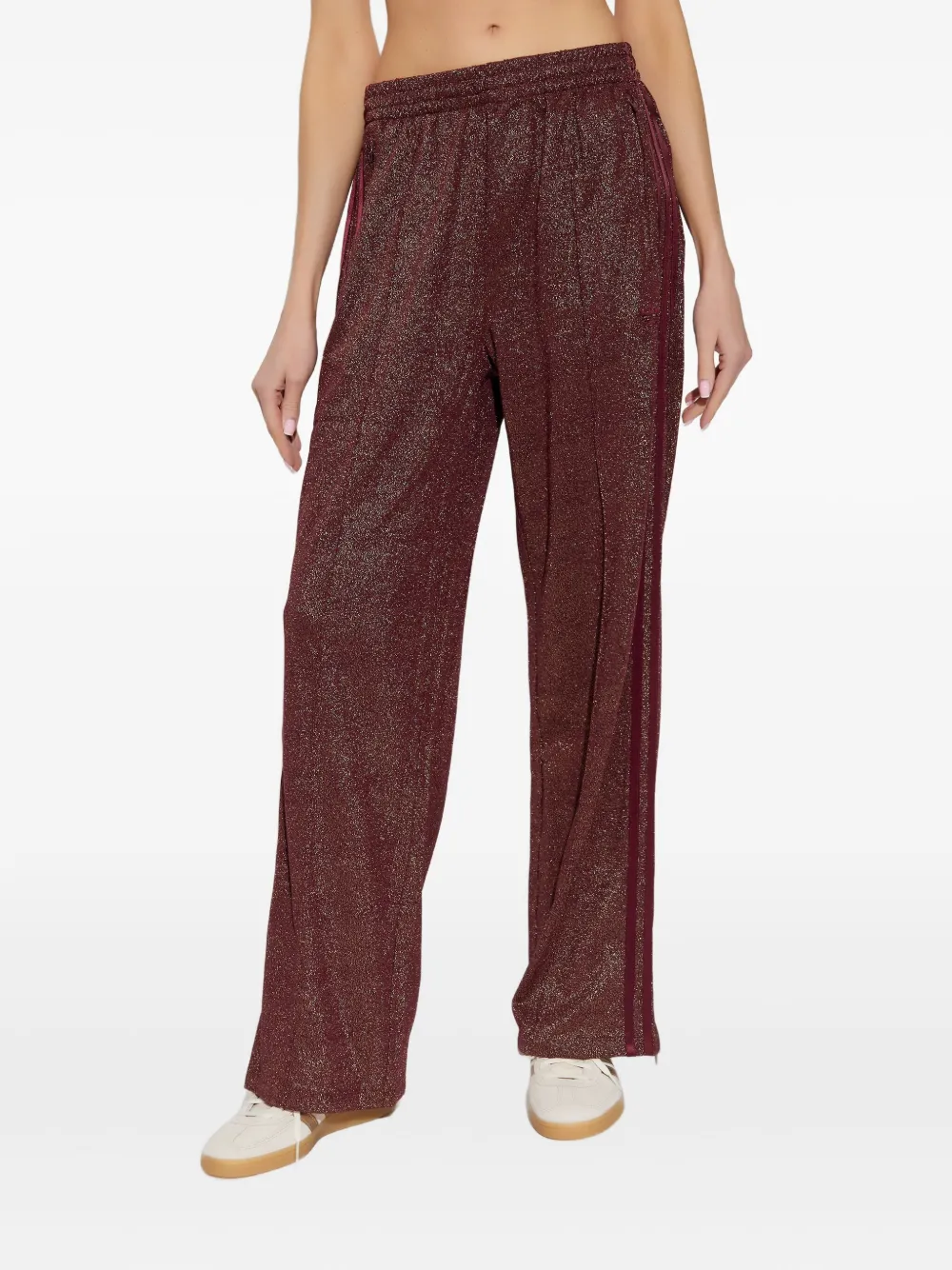 Тренировочные брюки Firebird из ткани Lurex Adidas, коричневый — фото 3