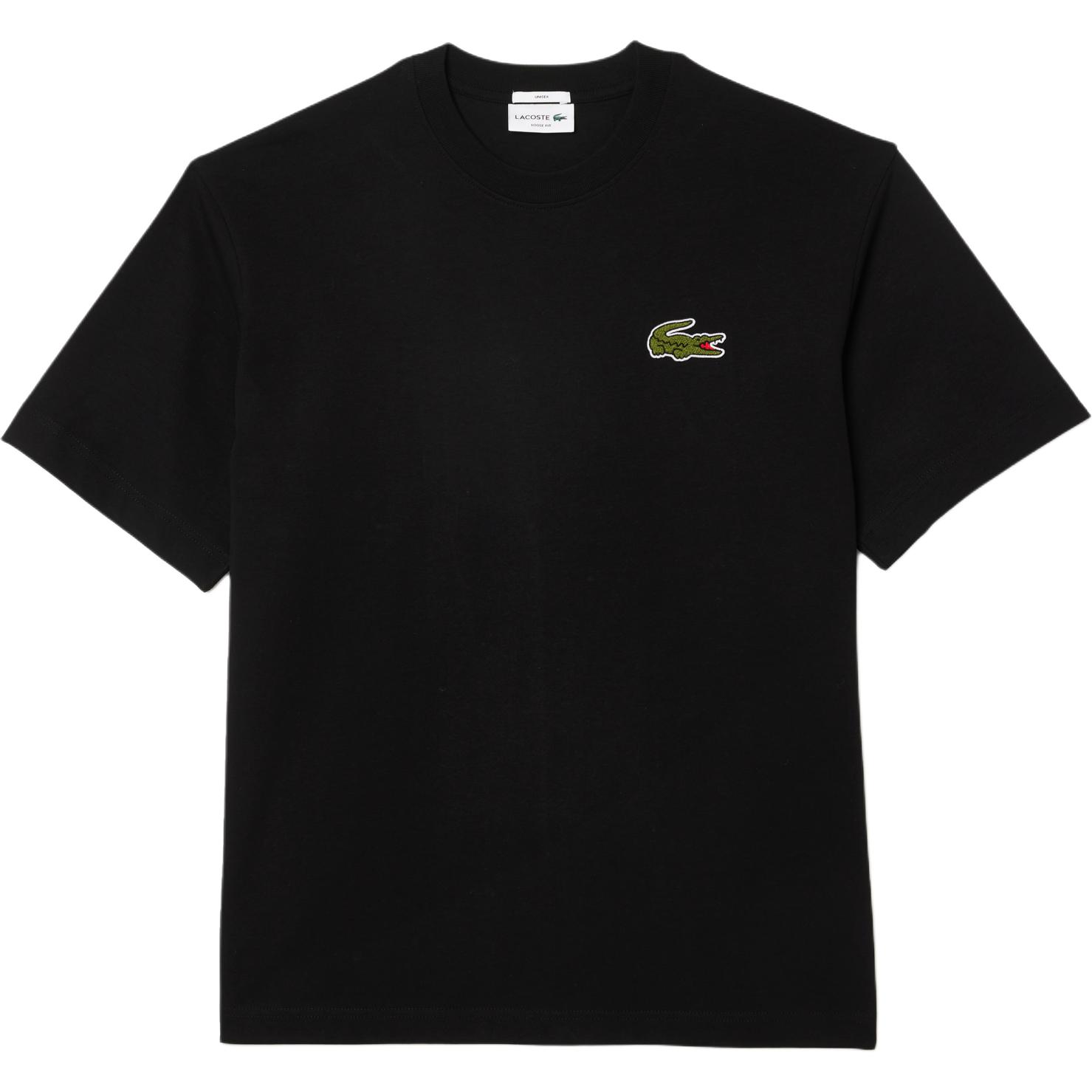 Футболка LACOSTE Loose Fit Heavy Badge, черный